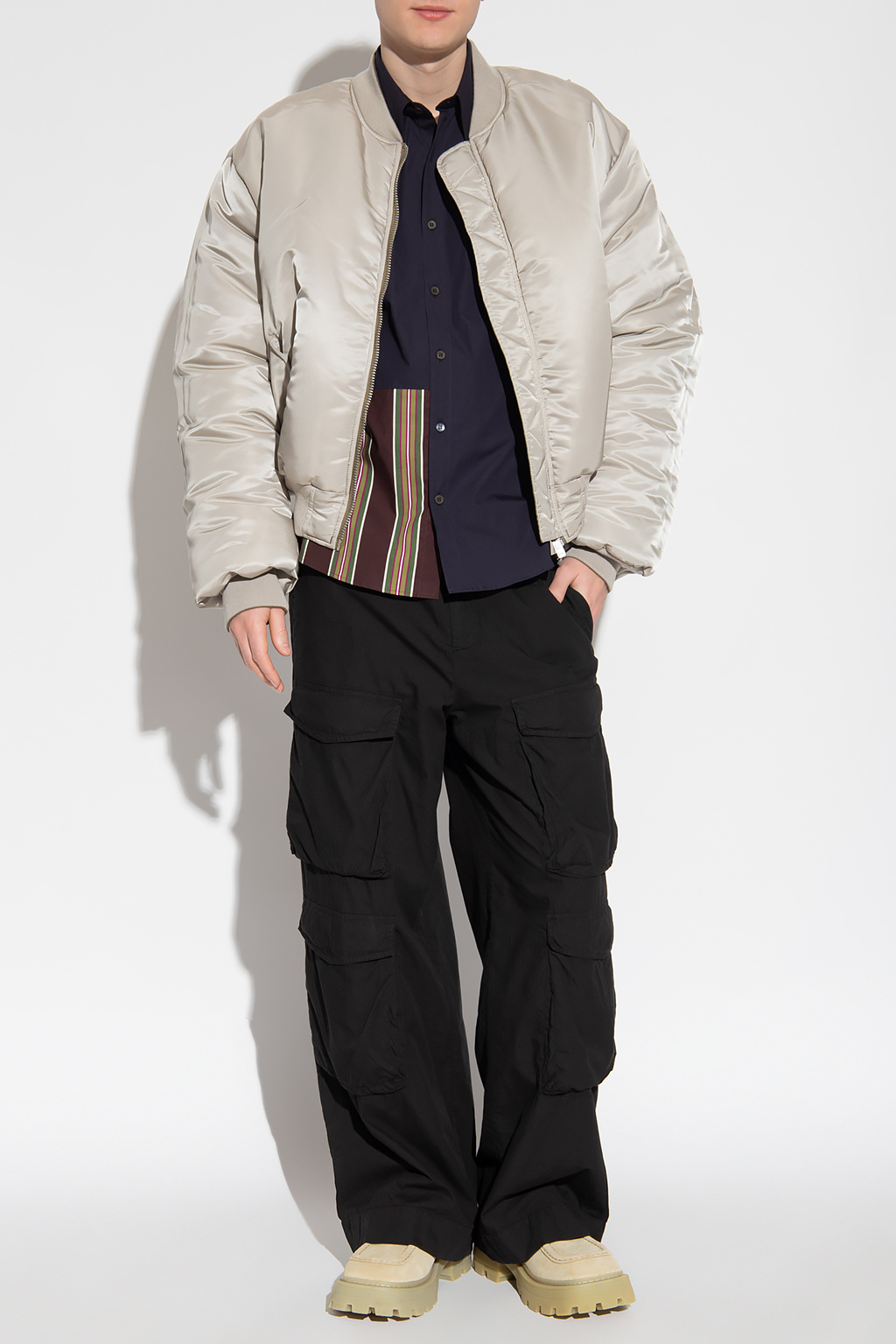 Tシャツ・カットソー Dries Van Noten Dries Van Noten Colla Shirt Dries Van Noten: Black Layered T-shirt | SSENSE